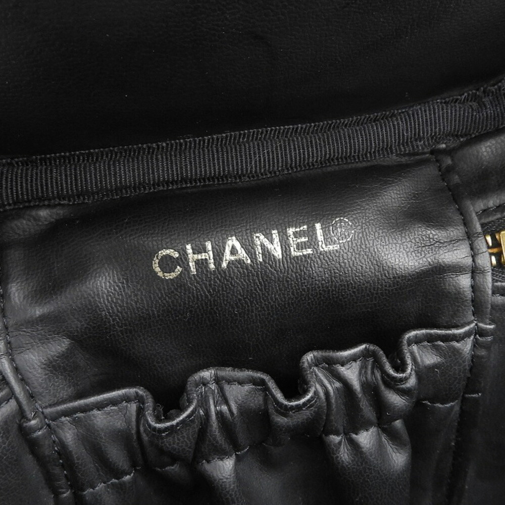 CHANEL Black Caviar Leather Logo Vanity Bag - Picture 9 of 9